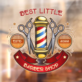 Pas ouderwetse kapperswinkel Pool aan Raamsticker (Vel 2)