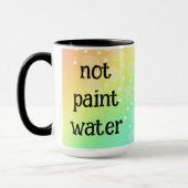 Pas Peindre Eau Drôle Arc-en-ciel Mug (Gauche)