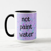 Pas Peindre Eau Drôle Purple Splatter Café Mug (Gauche)