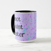 Pas Peindre Eau Drôle Purple Splatter Café Mug (Devant gauche)