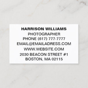 Pas personaliseer minimalistisch elegant zwart aan visitekaartje