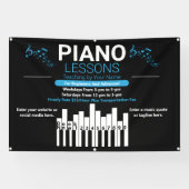 Pas Piano Lessen Muziek Docent Yard Spandoek (Horizontaal)