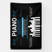 Pas Piano Lessen Muziek Docent Yard Spandoek (Verticaal)