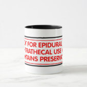 Pas pour l'usage épidural ou intrathécale - tasse (Centre)