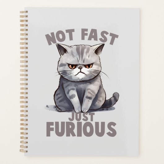 Pas rapide, juste furieux - Humour de chat gris (Devant)