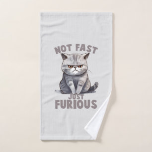 Pas rapide, juste furieux - Humour de chat gris