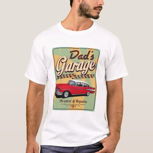 Pa's Retro Bel Air Garage T-shirt (Voorkant)
