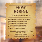 Pas  Rustic Generiek nu het Huren Poster aan Raamsticker (Vel 2)