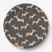 Pas schattig hertenontwerp aan papieren bordje (Voorkant)