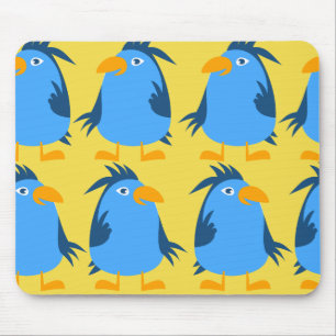 Pas Schattige Blue Bird Mousepad aan Muismat