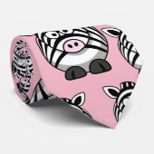 Pas Schattige Zebra Party Stropdas aan (Opgerold)