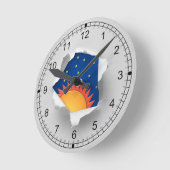 Pas si ennuyeux Mur de bureau horloge (Angle)