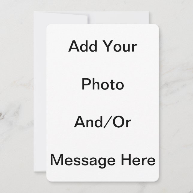 Pas Sjabloon Blank 5 x 7 basiswitte Kaarten aan (Voorkant)