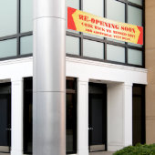 Pas Snel weer openen de Grote Zaken aan Spandoek (Buitenkant Gebouw)