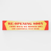 Pas Snel weer openen de Grote Zaken aan Spandoek (Horizontaal)