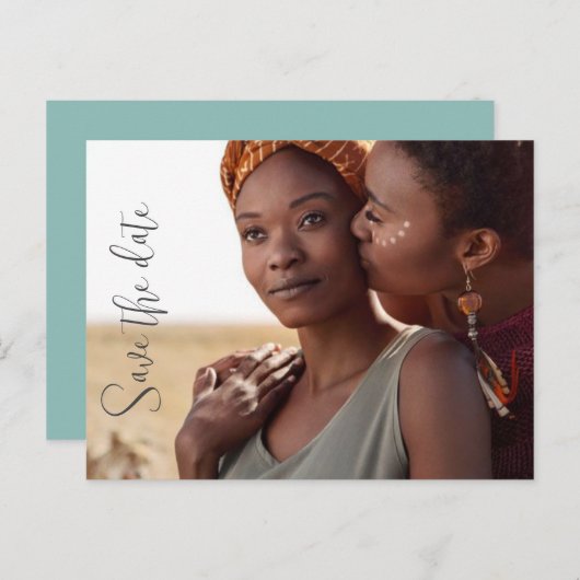 Pas sparen de Aankondiging van de Uitnodiging van (Voorkant / Achterkant)