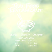 Pas Thai Pho Restaurant Zakelijke Info Aan Raamsticker (Vel 3)