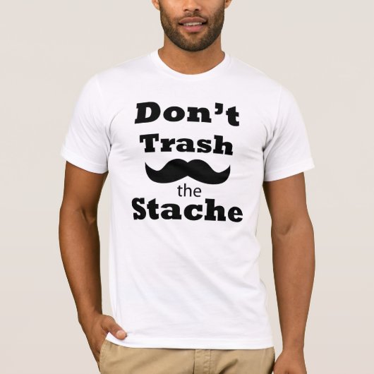 Pas trash le T-shirt customisé par Stache (Devant)