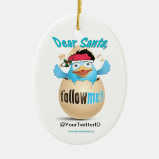 Pas Twitter aan Kerstman Kerst Ornament