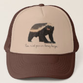 Pas Un Honey Badger Trucker Hat Trucker Pet (Voorkant)