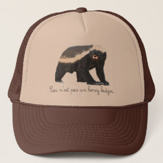 Pas Un Honey Badger Trucker Hat Trucker Pet