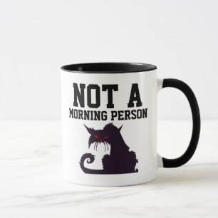 PAS UN MATIN PERSONNE Cat Coffee Mugs