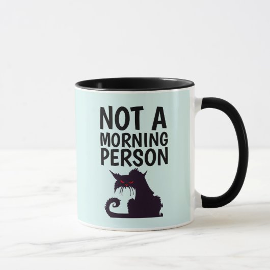PAS UN MATIN PERSONNE CHAT FUNNY CAFÉ MUGS (Droite)