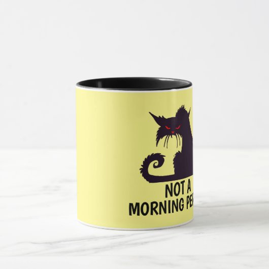 PAS UN MATIN PERSONNE GRUMPY CHAT NOIR CAFÉ MUGS (Centre)
