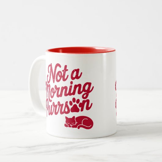 Pas un matin Purson drôle de chatte Mug (Devant gauche)