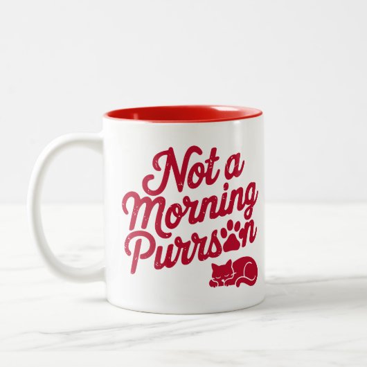 Pas un matin Purson drôle de chatte Mug (Gauche)
