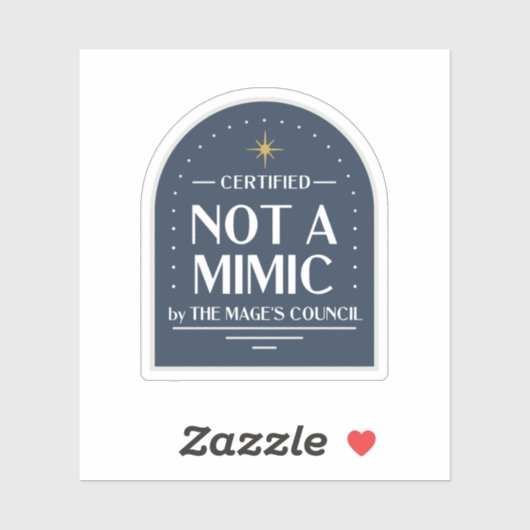 Pas un Sticker D&D amusant (Feuille)