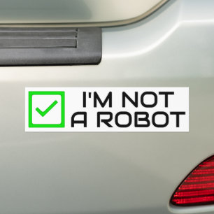 Pas un Sticker Robot Bumper