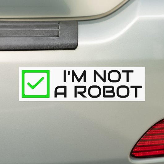 Pas un Sticker Robot Bumper (En voiture)