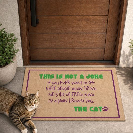 Pas une blague - Le paillasson de chat