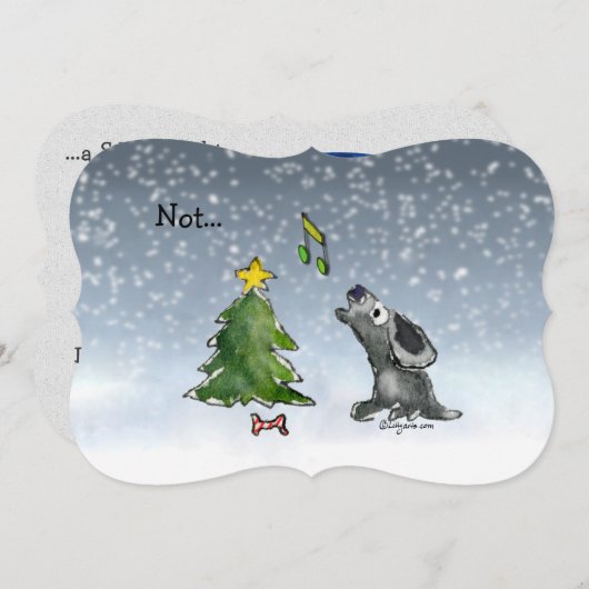 Pas... une carte de dessin pour chiens de Noël de (Devant / Derrière)