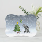 Pas... une carte de dessin pour chiens de Noël de  (Debout devant)