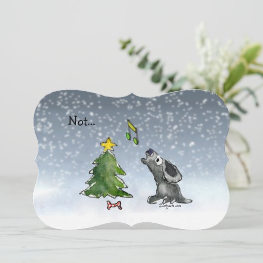 Pas... une carte de dessin pour chiens de Noël de  (Debout devant)