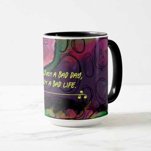 Pas une mauvaise journée abstraite tasse conçue (Devant droit)