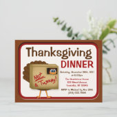 Pas une Turquie Thanksgiving Diner Invitations (Debout devant)