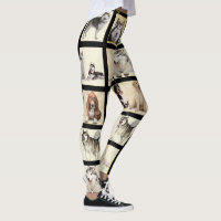 Pas uw 10 fotosjabloon Huisdieren Hond Leggings