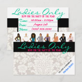 Pas uw aan uitnodigen kaart (Voorkant / Achterkant)