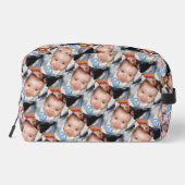 Pas uw aangepaste vijf fotopatroon Monogram aan Toilettasje (Achterkant)