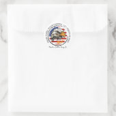 Pas uw Amerikaanse Eagle Design Coffee-Mok aan Ronde Sticker (Tas)