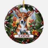 Pas uw Basenji-kerstversiering aan Keramisch Ornament (Achterkant)