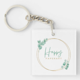 Pas uw bedrijf logo sleutelhanger