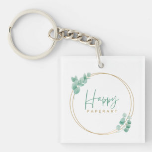 Pas uw bedrijf logo sleutelhanger