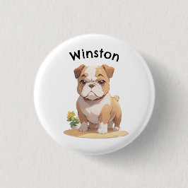 Pas uw canine metgezel aan: anime stijl ronde button 3,2 cm