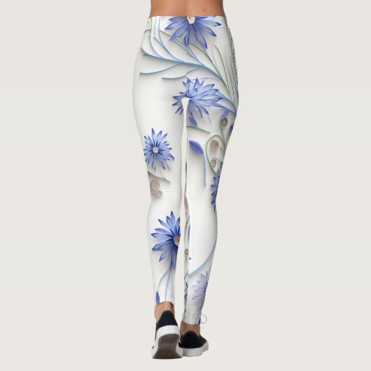 Pas uw eigen aangepaste ontwerpcornflower aan leggings (Achterkant)