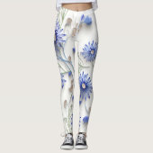 Pas uw eigen aangepaste ontwerpcornflower aan leggings (Voorkant)