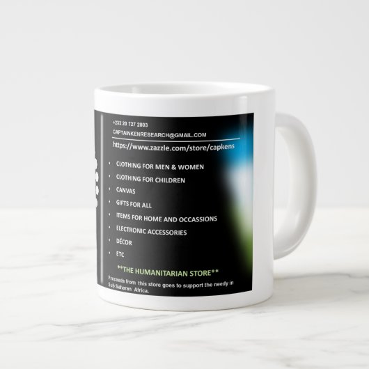 Pas uw eigen Afbeelding aan Extra Grote Beker (Voorkant rechts)